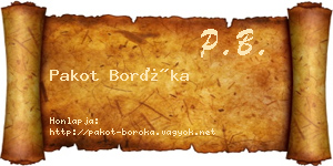 Pakot Boróka névjegykártya